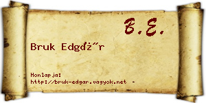 Bruk Edgár névjegykártya